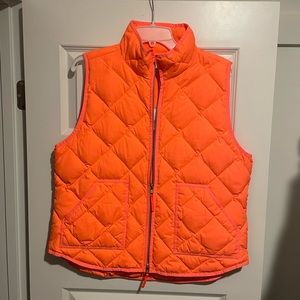 J. Crew Orange Puffer Vest